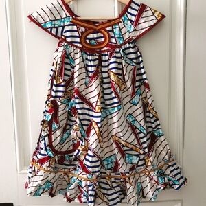 Handmade girls dress. Geometric shapes. Size 3T. EUC